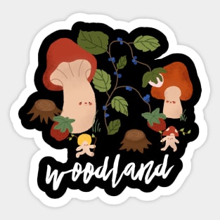 woodland mushroom forest Sticker